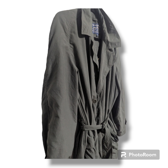 Tilley Endurables Vintage Water Resistant Trench Coat Olive Green Size Med - Picture 3 of 7